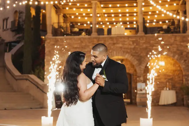 Jacqueline and Gustavo wedding at Europa Village in Temecula — The vineyard, glowing, photograph 3