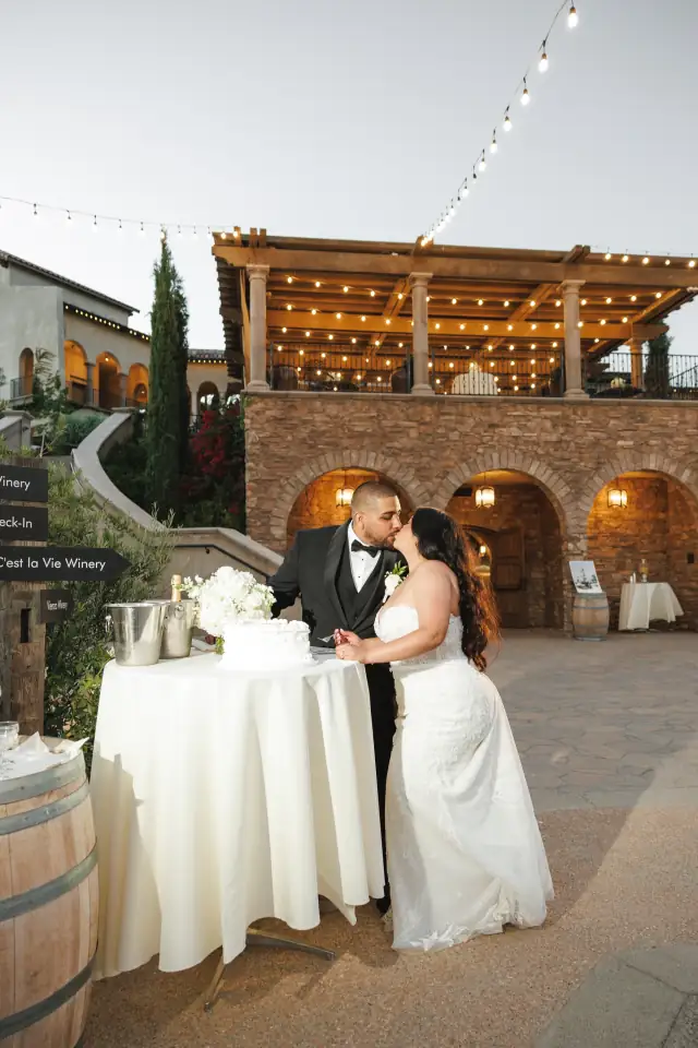 Jacqueline and Gustavo wedding at Europa Village in Temecula — The vineyard, glowing, photograph 1