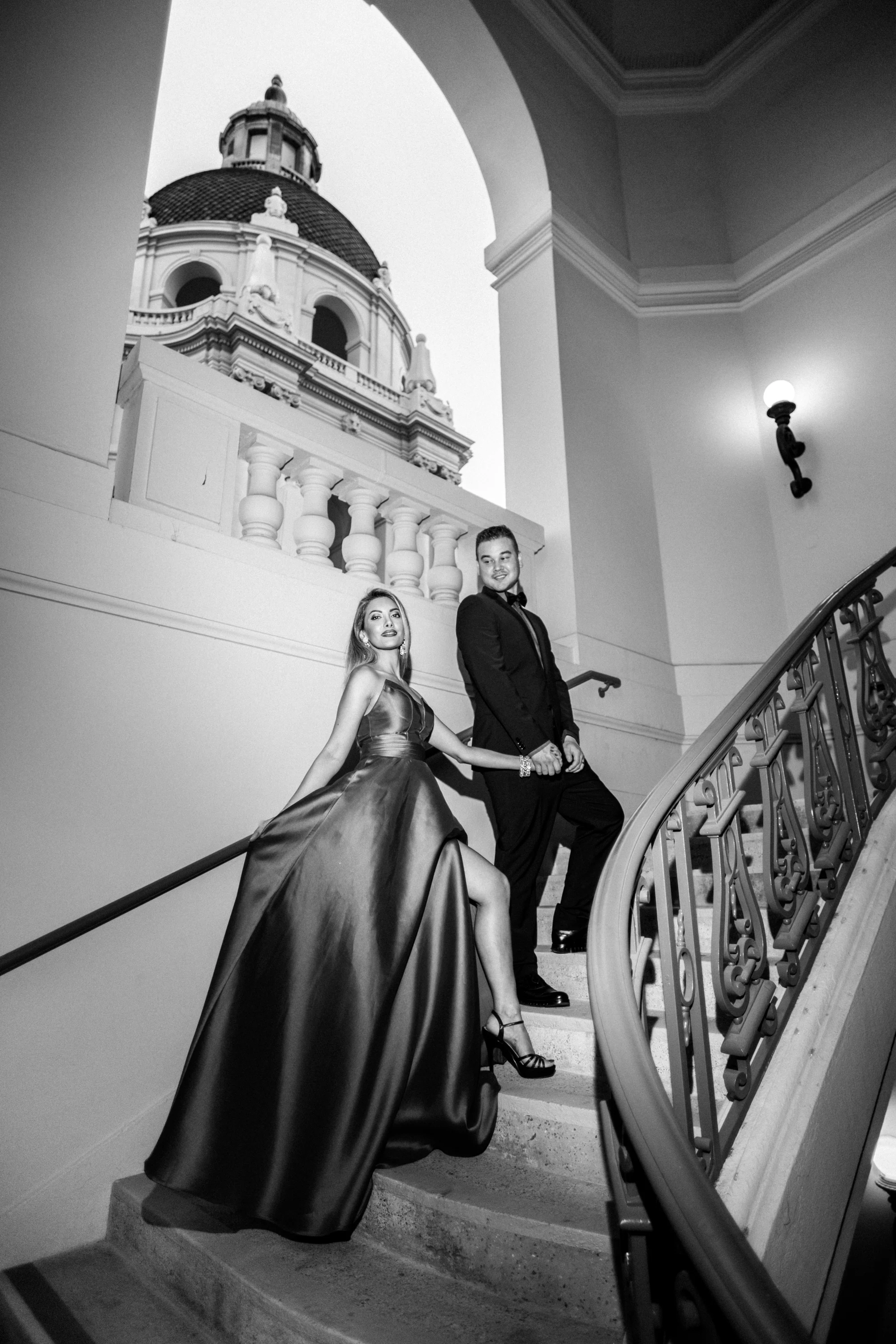 Pasadena City Hall colonnade portrait