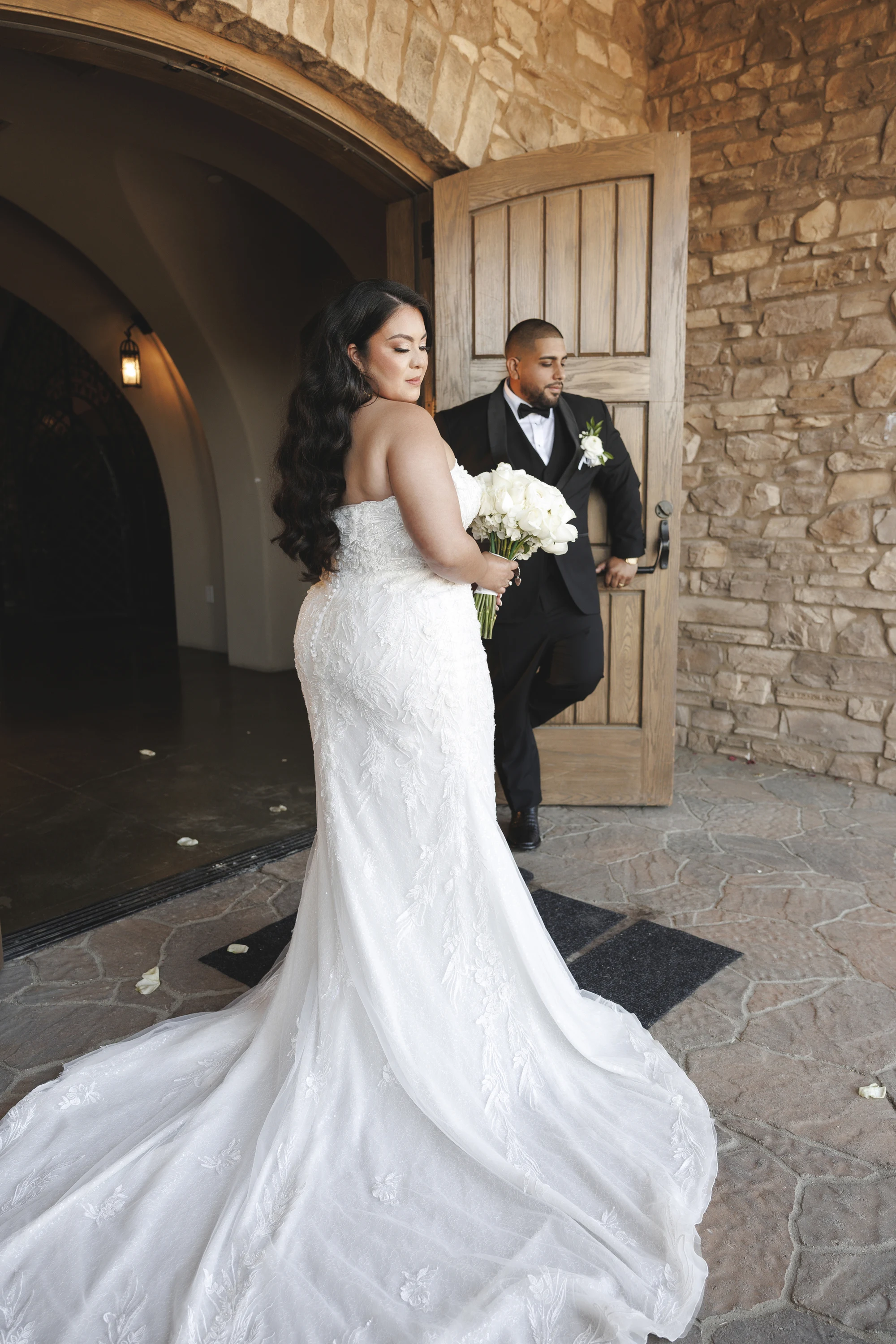 Jacqueline and Gustavo wedding at Europa Village in Temecula — A wine cellar, in natural light, photograph 2
