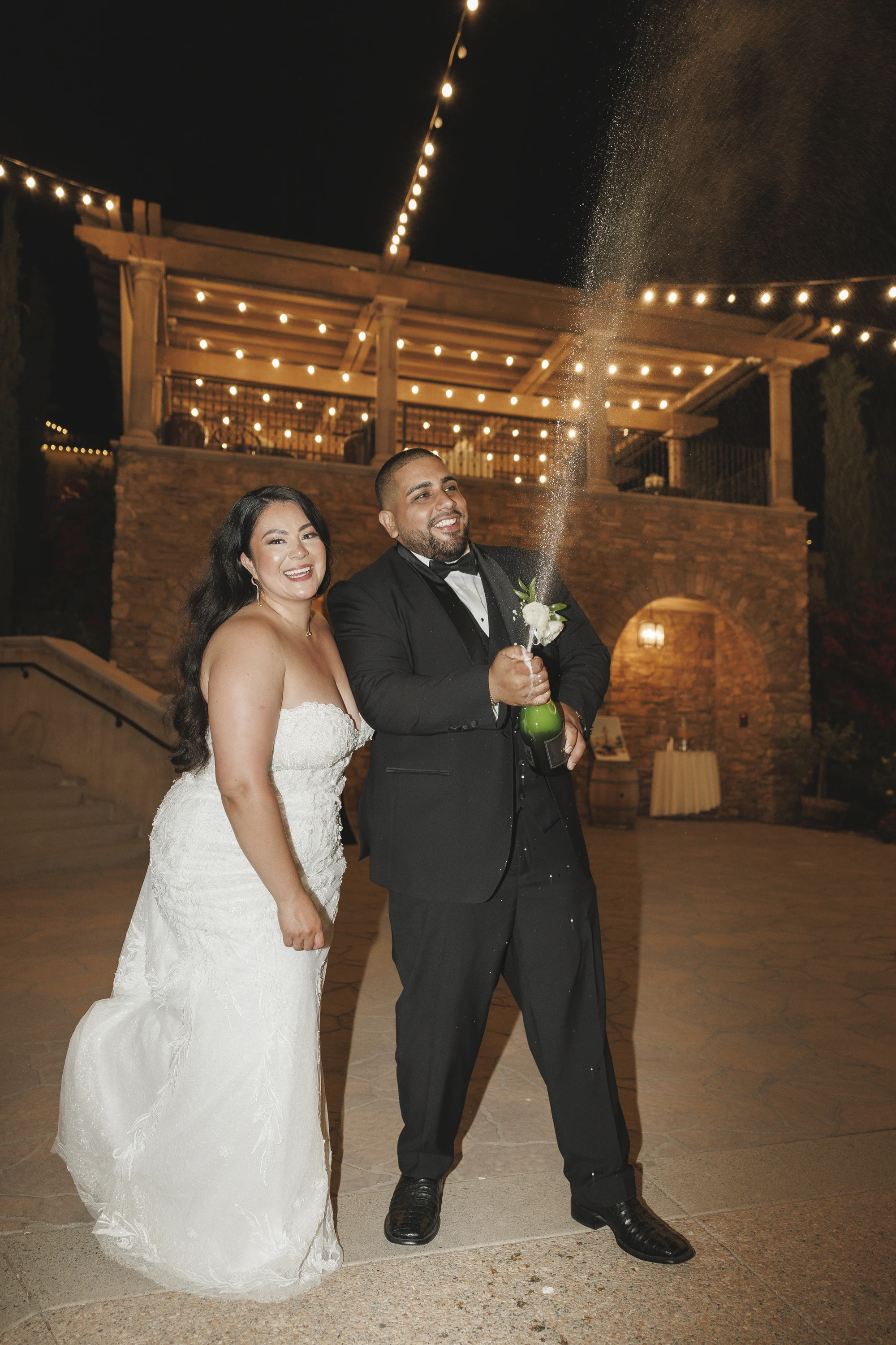 Jacqueline and Gustavo wedding at Europa Village in Temecula — Candlelight, toasts & celebration, photograph 2