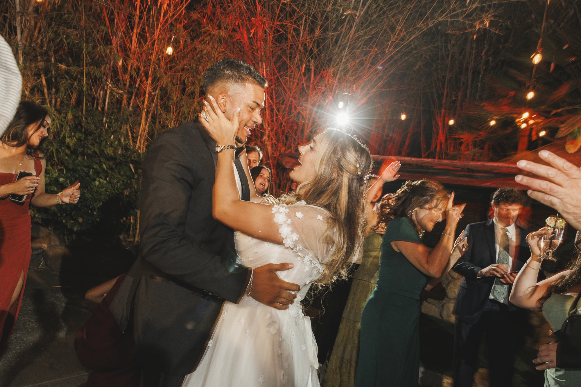 Stephanie and Lontez wedding at Botanica in Oceanside — Rustic tables, warm lights & a night that ended too soon, photograph 1
